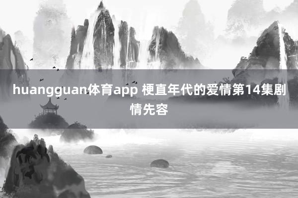 huangguan体育app 梗直年代的爱情第14集剧情先容