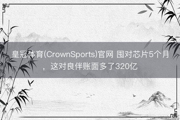 皇冠体育(CrownSports)官网 囤对芯片5个月，这对良伴账面多了320亿