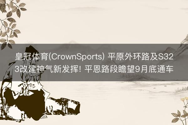 皇冠体育(CrownSports) 平原外环路及S323改建神气新发挥! 平恩路段瞻望9月底通车