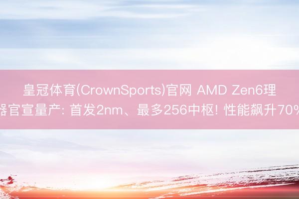 皇冠体育(CrownSports)官网 AMD Zen6理器官宣量产: 首发2nm、最多256中枢! 性能飙升70%